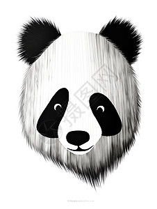 熊猫头大熊猫的头插画