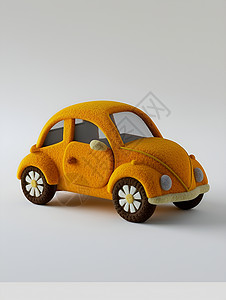 毛毡纤维的玩具汽车背景图片
