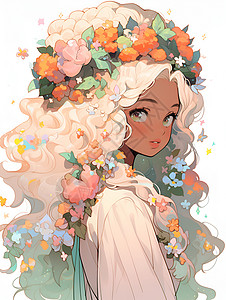 花冠仙女背景图片