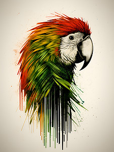 彩色羽毛的鹦鹉背景图片