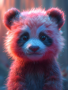 可爱红熊猫背景图片
