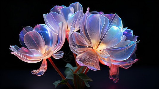发光的花朵背景图片