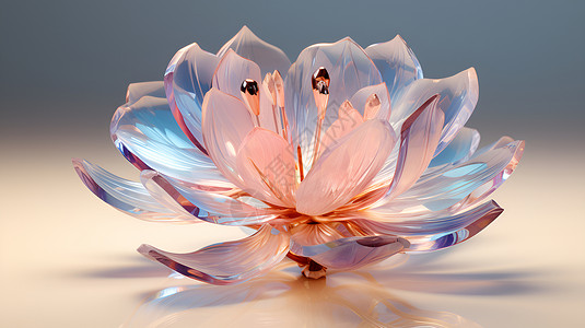 水晶透明的鸢尾花背景图片