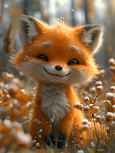 狐狸毛毡背景图片