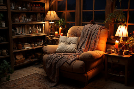 优雅舒适的沙发背景图片