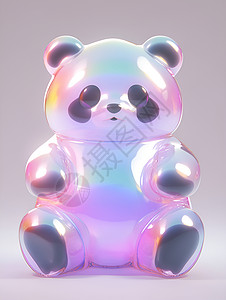 可爱的透明熊猫背景图片