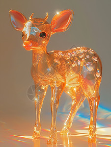 可爱的艺术小鹿背景图片
