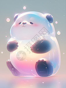 可爱熊猫宝宝背景图片