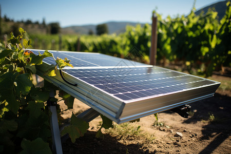 太阳能板农业背景图片