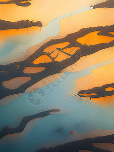 秋日宁静湖面背景图片