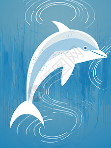 海豚跳出水面背景图片