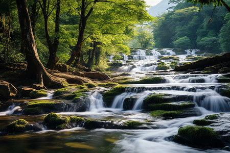 丛林中的乐园背景图片