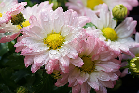 鲜花玫瑰雨中绽放高清图片