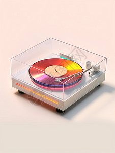 音乐盒子立体视角唱片机设计图片