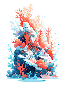 海洋的珊瑚背景图片