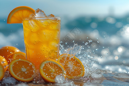橙汁广告创意果汁广告背景