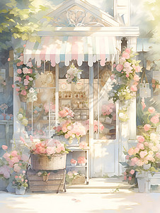 花店的花卉背景图片