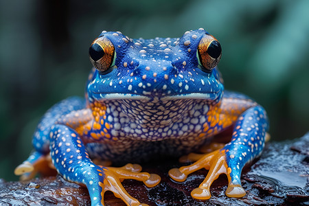 蓝色青蛙背景图片
