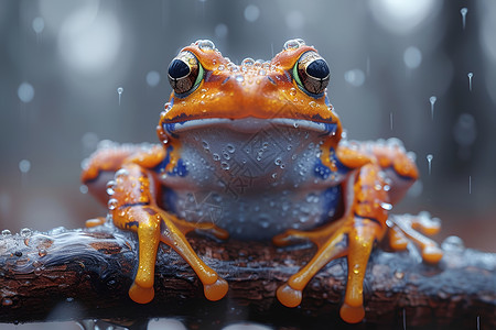 雨中青蛙背景图片