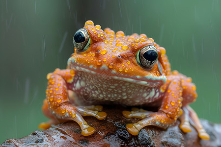 雨中的树蛙背景图片