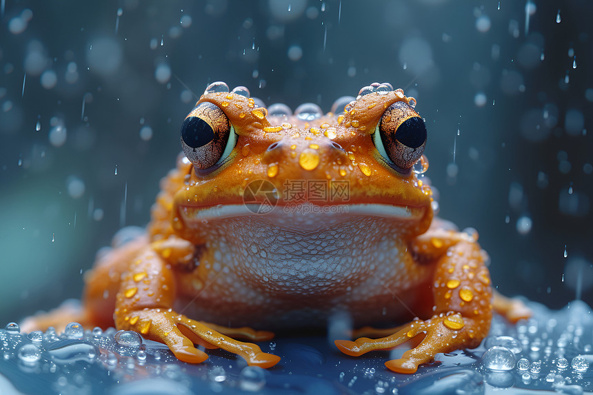 青蛙与雨图片