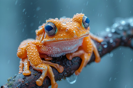 蓝眼青蛙背景图片