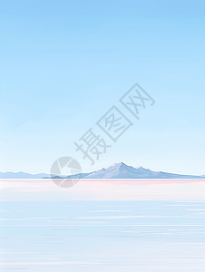 远山和湖泊背景图片