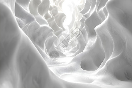 雪地中的白色隧道背景图片