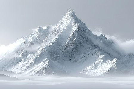 雾气朦胧的山峰背景图片