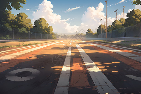 阳光下的城市道路背景图片