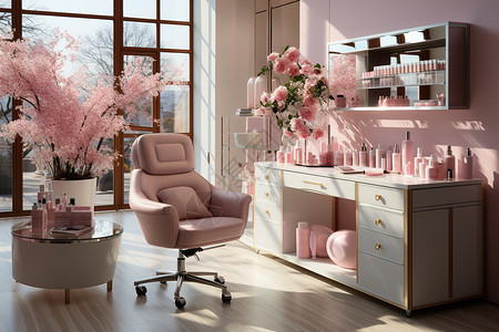 粉色的房间粉色客厅高清图片