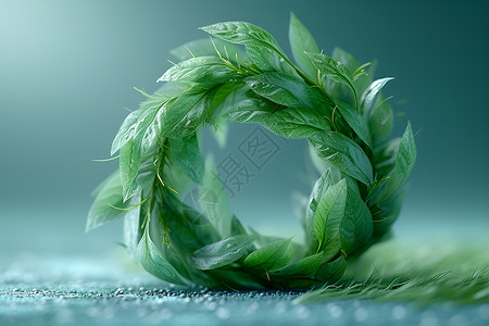 绿叶植物设计的形状背景图片