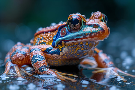 多彩的青蛙背景图片