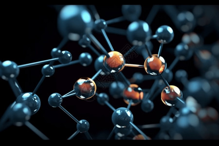 立体的分子结构背景图片