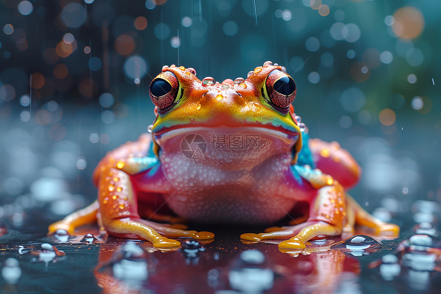 色彩斑斓的青蛙图片