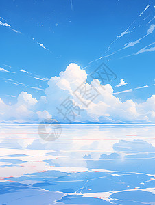辽阔的湖泊背景图片