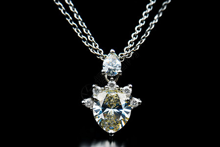 铂金素材钻石项链背景