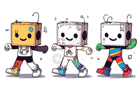 机器人艺术创意机器人插画