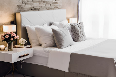 床垫螨虫卧室的家具背景