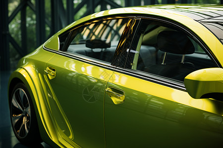 黄色的现代车背景图片