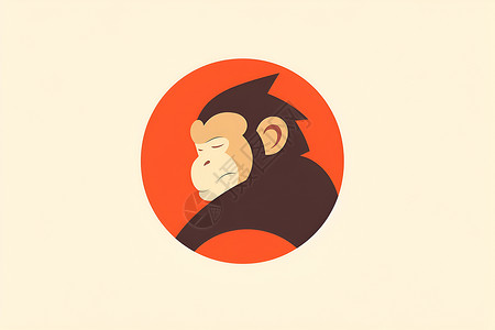 猴子头像猴子的徽标插画