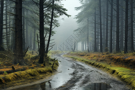 森林小道背景图片
