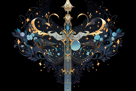 青铜兵器神圣之剑插画