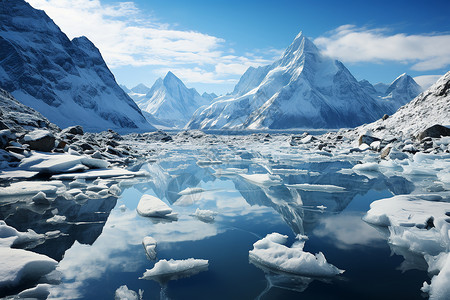 壮丽的冰川背景图片