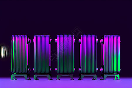 紫色的行李箱背景图片