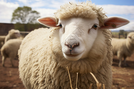饲养的农业羊群背景图片
