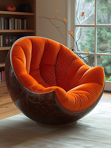 橙色的椅子背景图片