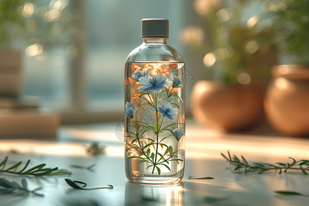 透明花瓶素材花瓶里的花朵背景