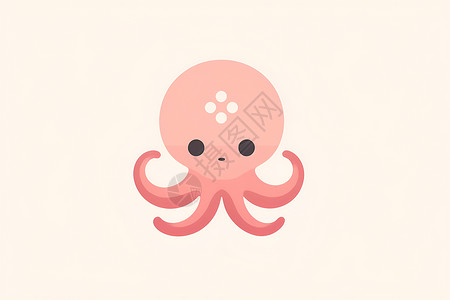 粉色章鱼背景图片