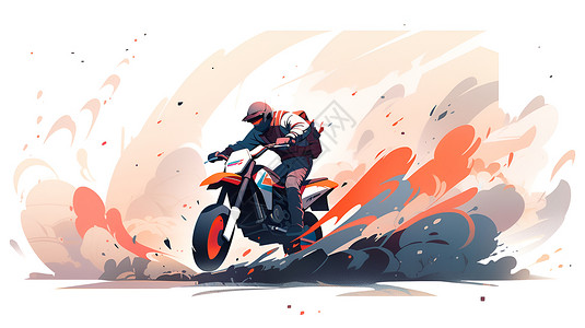 飞驰都市的摩托车手背景图片